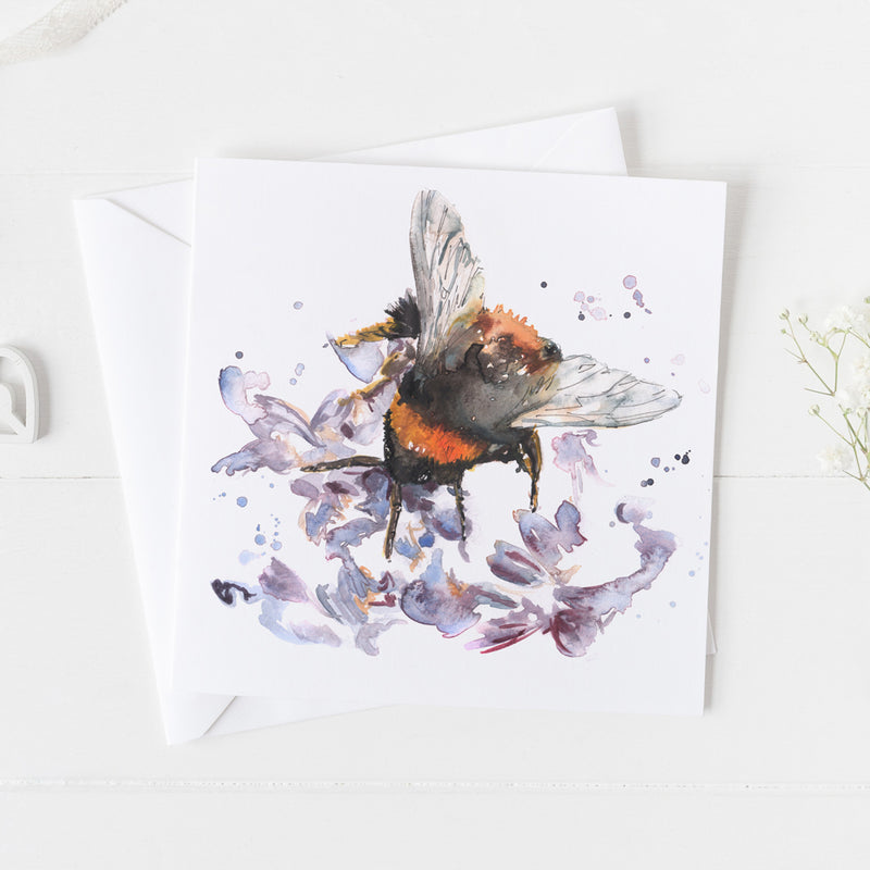 Bee on heather card