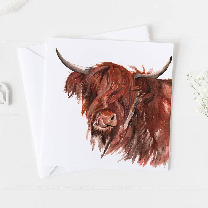 Highland Cow Card