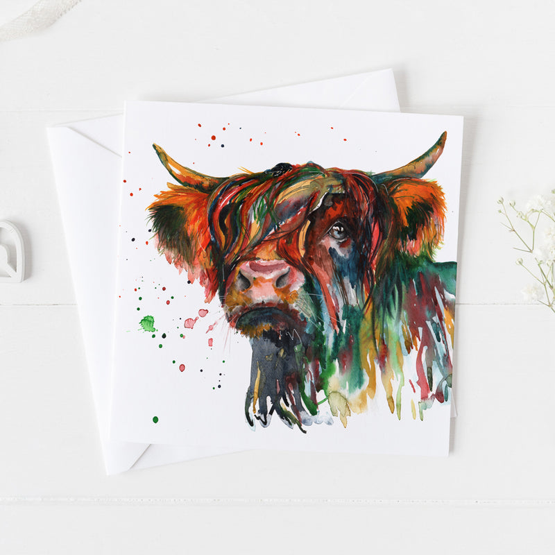 Highland Cow Card