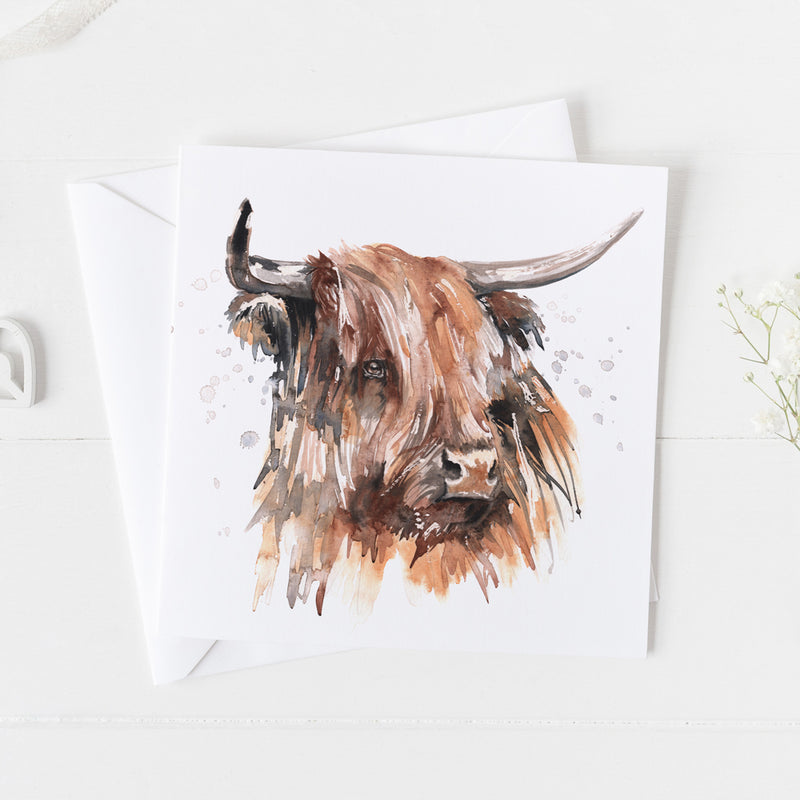 Highland Cow Card