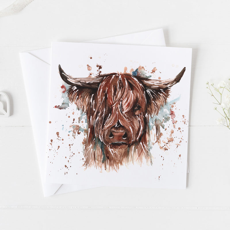 Highland Cow Card