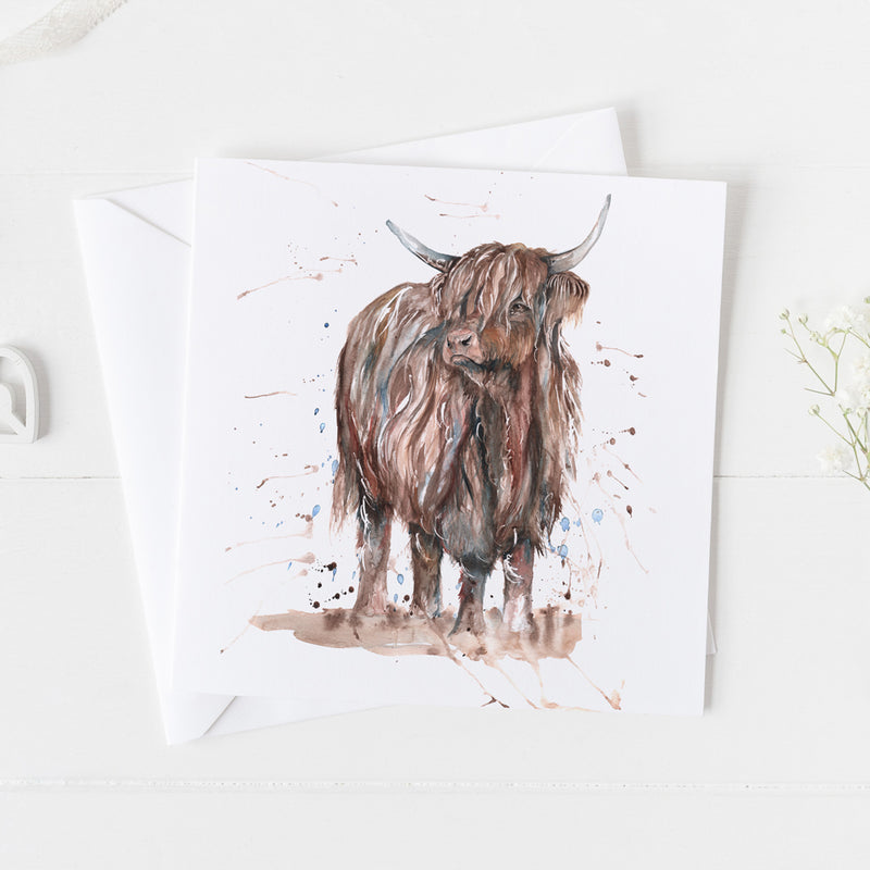 Highland Cow Card