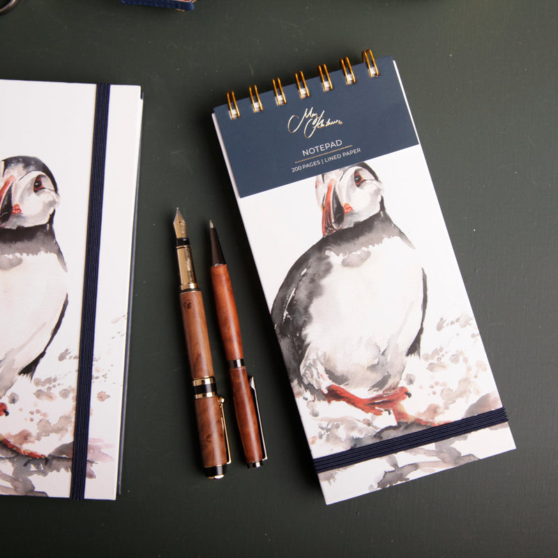 'The Coast' Puffin Watercolour Design Notepad