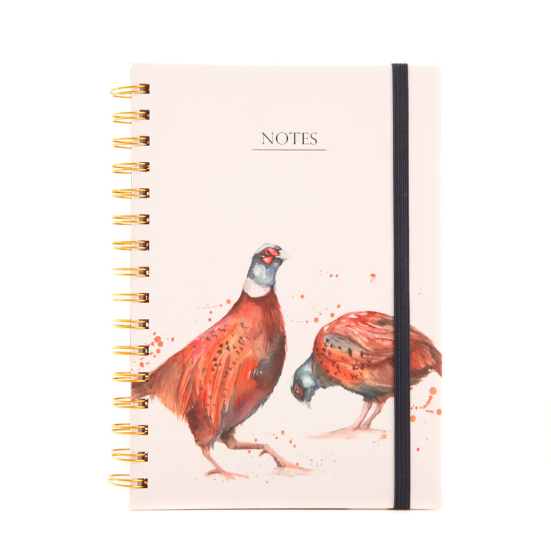 The Woodland' Pheasant Watercolour Design A5 Notebook