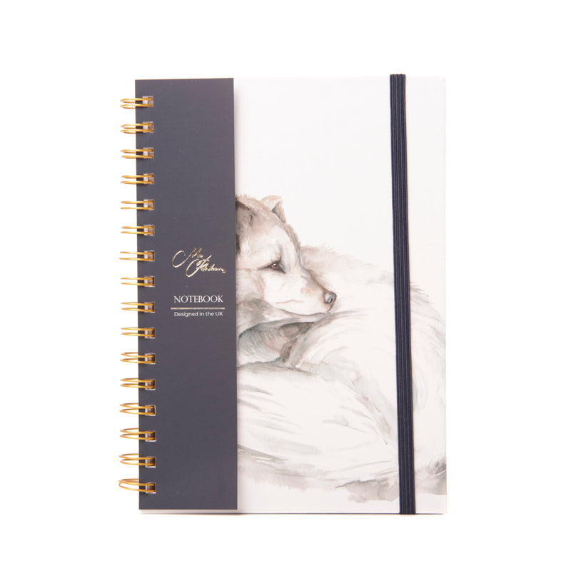 'The Arctic' Arctic Fox Watercolour Design A5 Notebook