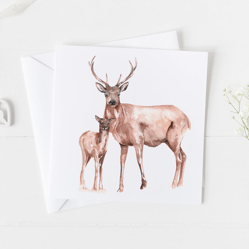 Stag and Fawn Card