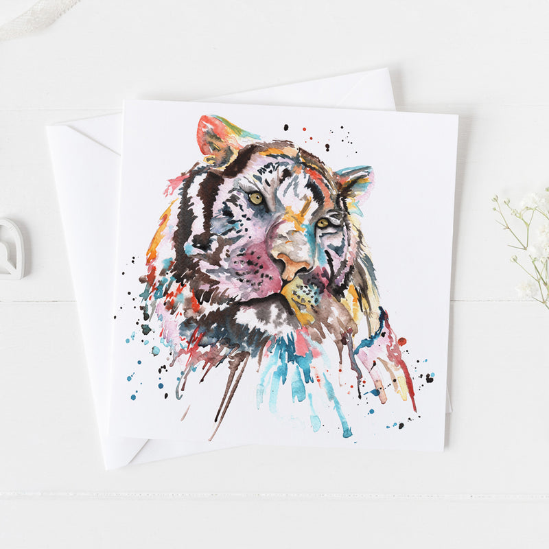 Colourful Tiger Card