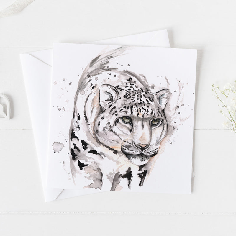 Snow Leopard Card